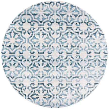Safavieh 6 ft. 7 in. x 6 ft. 7 in. Isabella Round Power Loomed Rug; Navy & Ivory ISA956N-7R